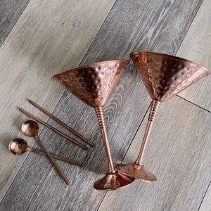 Copper martini set✨w/free gift